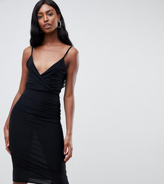 Черное платье миди с кружевной отделкой на спине Missguided Tall-Черный