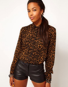 Рубашка с леопардовым принтом Motel-Мульти