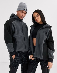 Худи из флиса серого цвета с черными вставками The North Face-Серый