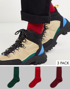 3 пары махровых толстых носков ASOS DESIGN - НАБОР СО СКИДКОЙ-Мульти