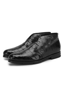 Ботинки из кожи аллигатора Santoni