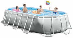 Бассейн Intex Prism Frame Oval 503х274x122 см (серо-голубой)