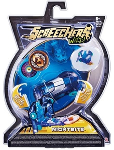 Игровой набор Screechers Wild Машинка-трансформер Найтбайт (синий)