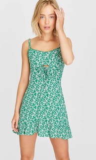 Платье с корсетной шнуровкой Stradivarius