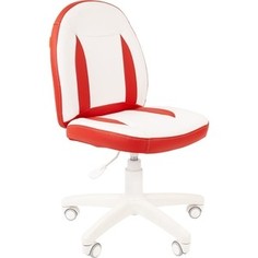 Кресло Chairman Kids 122 экопремиум белый/красный