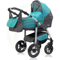 Коляска 2 в 1 Bart Plast FENIX LEN 03 серый-бирюза
