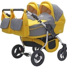 Коляска 2 в 1 Bart Plast FENIX DUO 07 серый-желтый