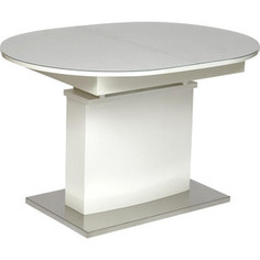 Стол TetChair SOLARA (mod. 01) мдф high glossy закаленное стекло белый