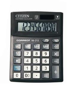 Калькулятор Citizen SD-212 - двойное питание