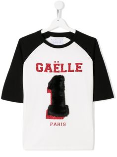 Gaelle Paris Kids топ из джерси с логотипом