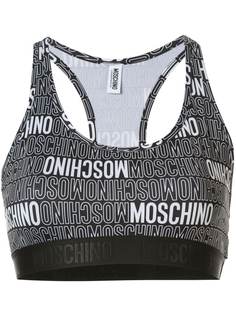 Moschino спортивный бюстгальтер с логотипом