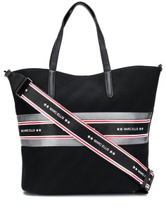 Marc Ellis полосатая сумка-тоут с логотипом