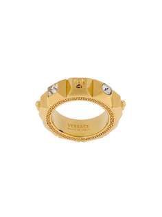 Versace кольцо с кристаллами и декором Medusa