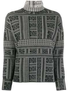 Max Mara джемпер с высоким воротником и принтом