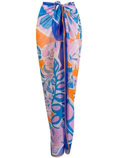 Emilio Pucci юбка с абстрактным принтом и узлом на талии