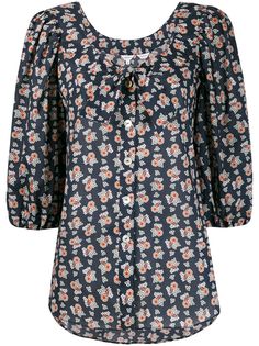 Liberty London блузка с рукавами три четверти и принтом