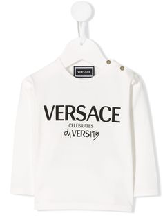 Young Versace топ с длинными рукавами и логотипом
