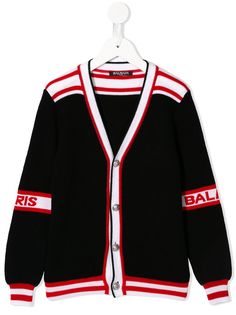 Balmain Kids кардиган свободного кроя с логотипом