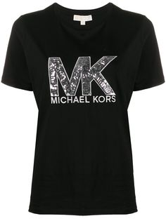 Michael Michael Kors футболка с логотипом из пайеток