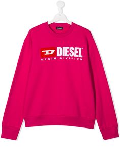 Diesel Kids толстовка с нашивкой-логотипом