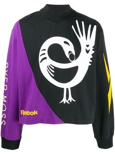 Reebok By Pyer Moss panelled logo sweatshirt
