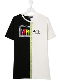 Young Versace двухцветная футболка с логотипом