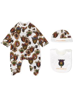 Dolce & Gabbana Kids "комплект из пижамы, шапки и нагрудника"
