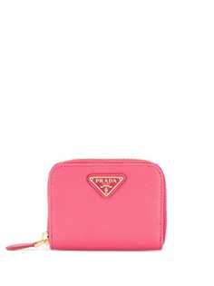 Prada кошелек с круговой молнией и логотипом