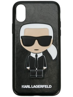 Karl Lagerfeld чехол для iPhone X с тиснением Karl Ikonik