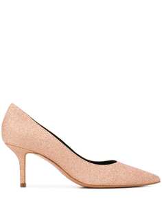 Pollini glitter-covered mid-high pumps