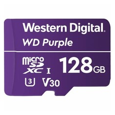 Карты памяти Карта памяти microSDXC UHS-I U3 WD Purple 128 ГБ, 100 МБ/с, Class 10, WDD128G1P0A, 1 шт.