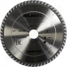 Диск пильный по дереву hilberg industrial (350х50 мм; 60т) trio-diamond hw355