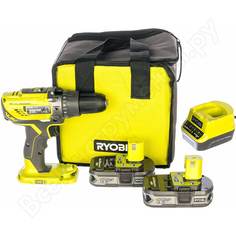 Ударная дрель-шуруповерт ryobi one+ r18pd3-215s 5133003339