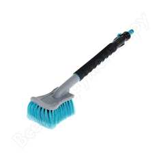Щетка для мытья а/м с мягкой ручкой под шланг, с краном 45см autovirazh av-2181