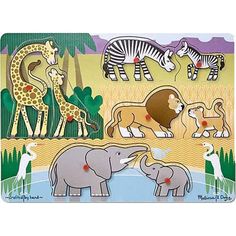 Пазл Melissa&Doug Сафари с кнопкой