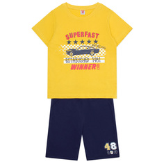 Комплект футболка/шорты OPTOP, цвет: желтый/синий