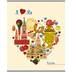 Тетрадь общая А5 96л клетка Darvish Российская символика