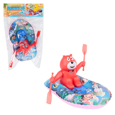 Игрушка для ванны Игруша Мишка в лодке Красный мишка
