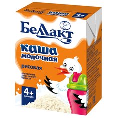 Каша Беллакт молочная Рисовая с 4 месяцев 207 г