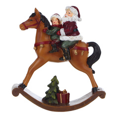 Фигурка декоративная Kaemingk Санта на лошади 13 см