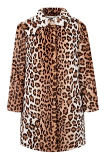 Пальто из искусственного меха леопардовой расцветки Il Gufo