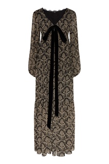 Черно-бежевое платье с узором Yana Dress