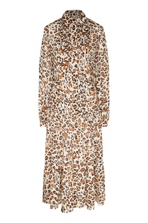 Бежевое платье леопардовым принтом Yana Dress