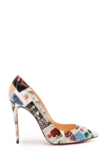 Туфли с коллажным принтом Pigalle Follies 100 Christian Louboutin