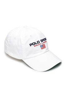 Белая кепка с вышивкой Polo Sport Ralph Lauren