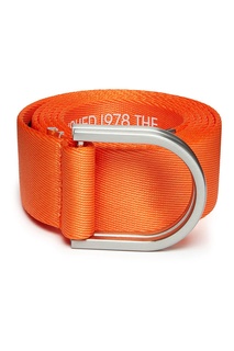 Оранжевый ремень с надписями Calvin Klein