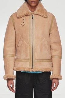 Дубленка-авиатор бежевого оттенка Acne Studios