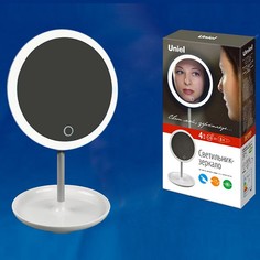 Зеркало настольное с подсветкой TLD-590 TLD-590 White/LED/80Lm/6000K/Dimmer Uniel