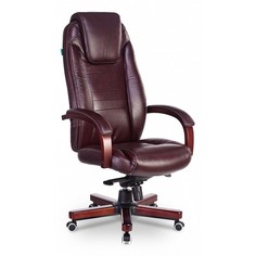 Кресло для руководителя T-9923WALNUT/BROWN Бюрократ