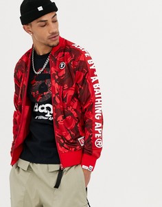 Красный спортивный топ с камуфляжным принтом AAPE By A Bathing Ape AAPE World